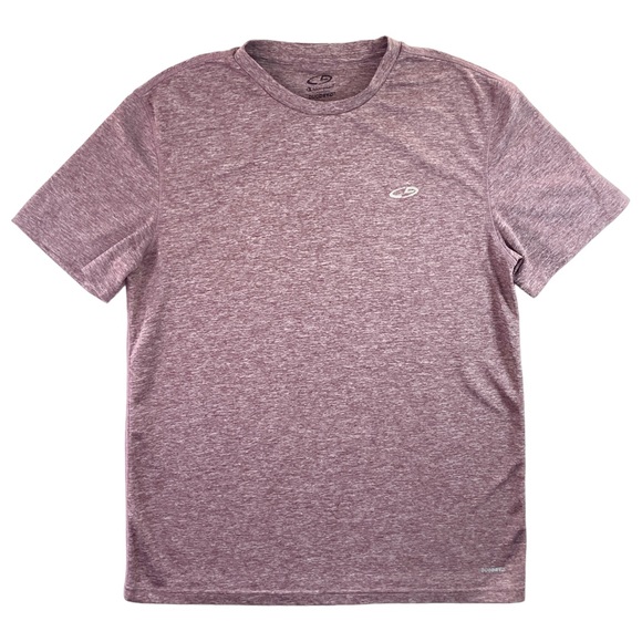 Champion Duo Dry Mens Medium T-Shirt Maroon Short Sleeve‎ Crew Neck Wicking - Picture 1 of 8